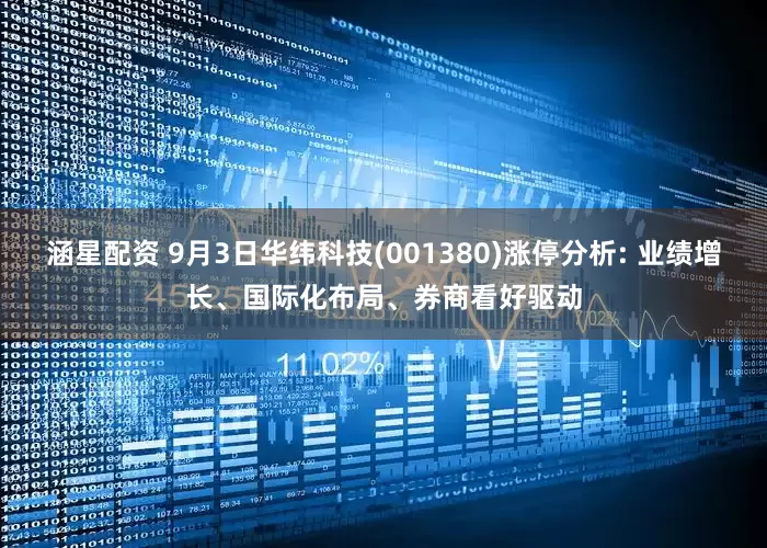 涵星配资 9月3日华纬科技(001380)涨停分析: 业绩增长、国际化布局、券商看好驱动